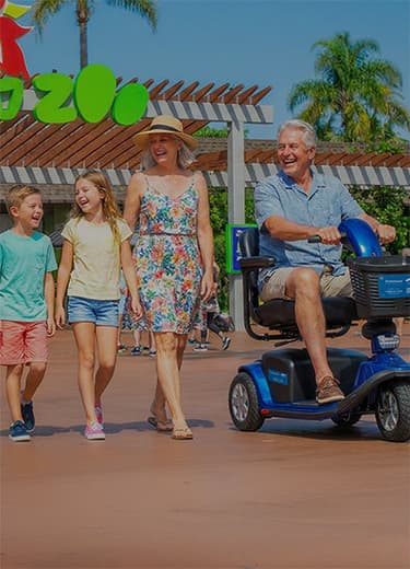 A man using a mobility scooter in San Diego